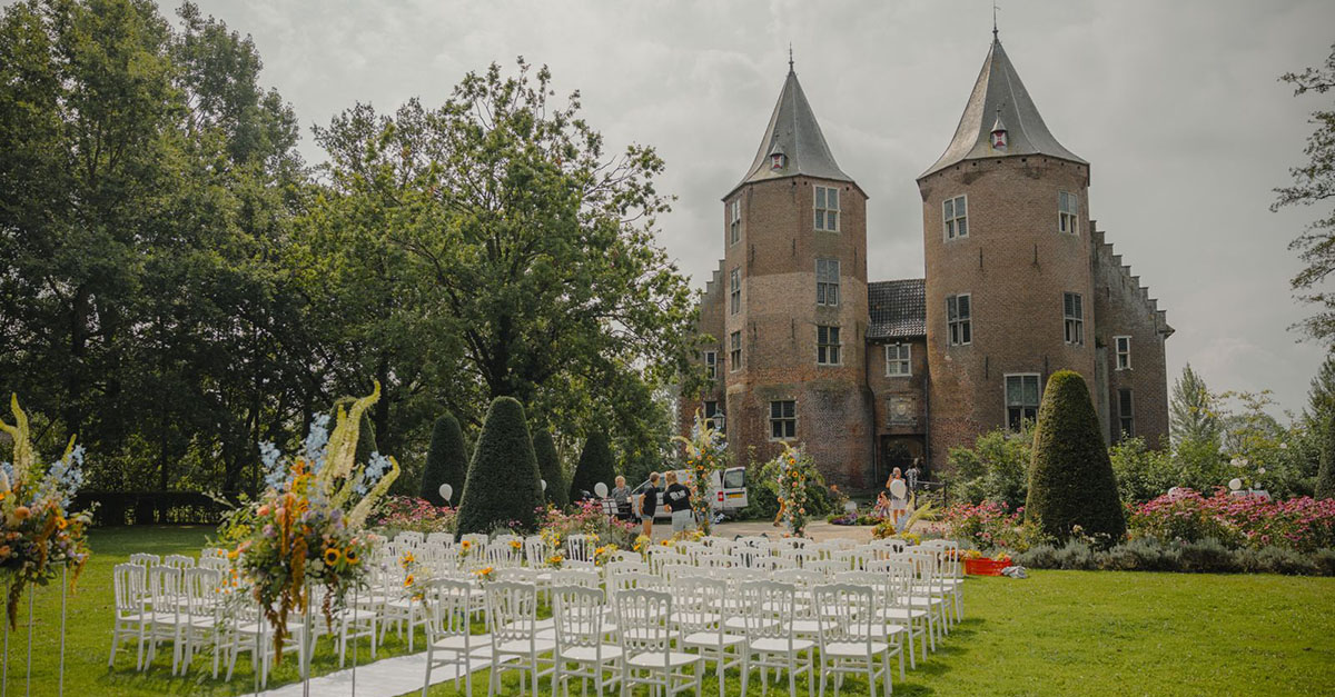 trouwen in de lente kasteel dussen